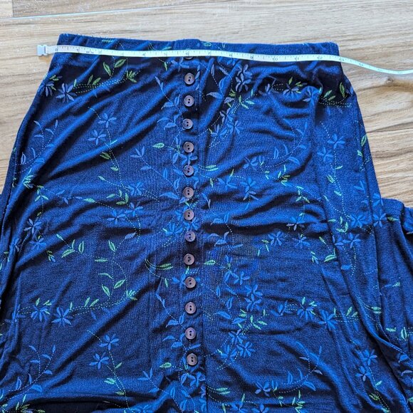 Briggs New York Blue Floral Maxi Skirt, SP - Picture 4 of 5